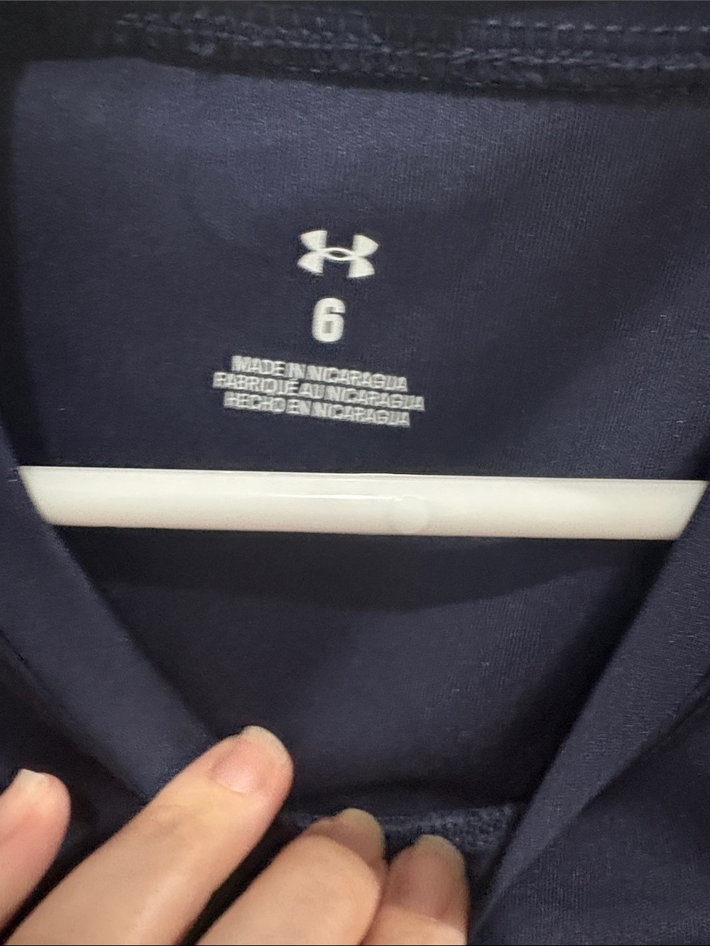 Under Armour Navy Short-Sleeve Tee with Flame Logo - Picture 2 of 3